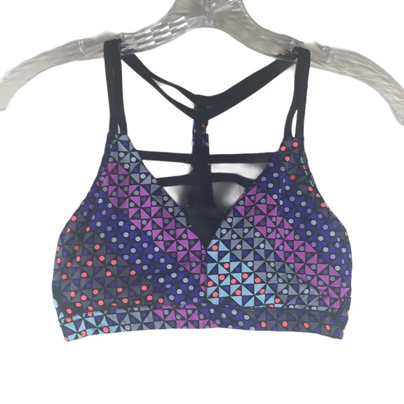 Victoria secret sports bra multicolored strappy racer back black and tea… - Picture 3 of 7